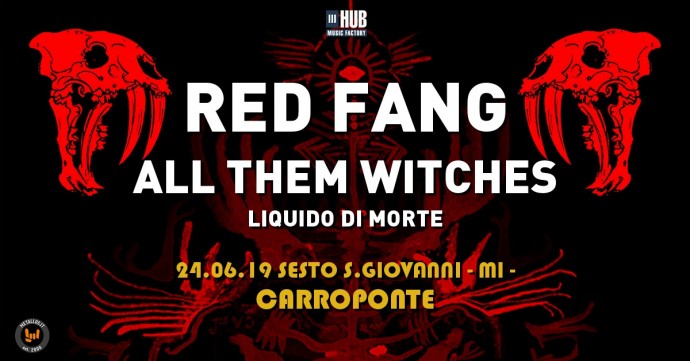 Red Fang + All Them Witches arrivano domani in concerto a MIlano - Gli orari ufficiali della serata
